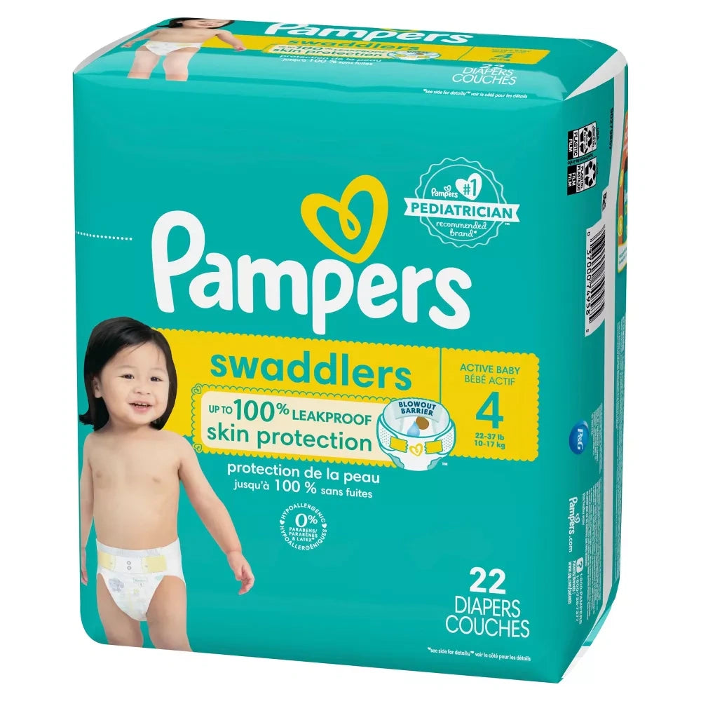 Pampers Swaddlers Sensitive Disposable Diapers -(Pack of 4)