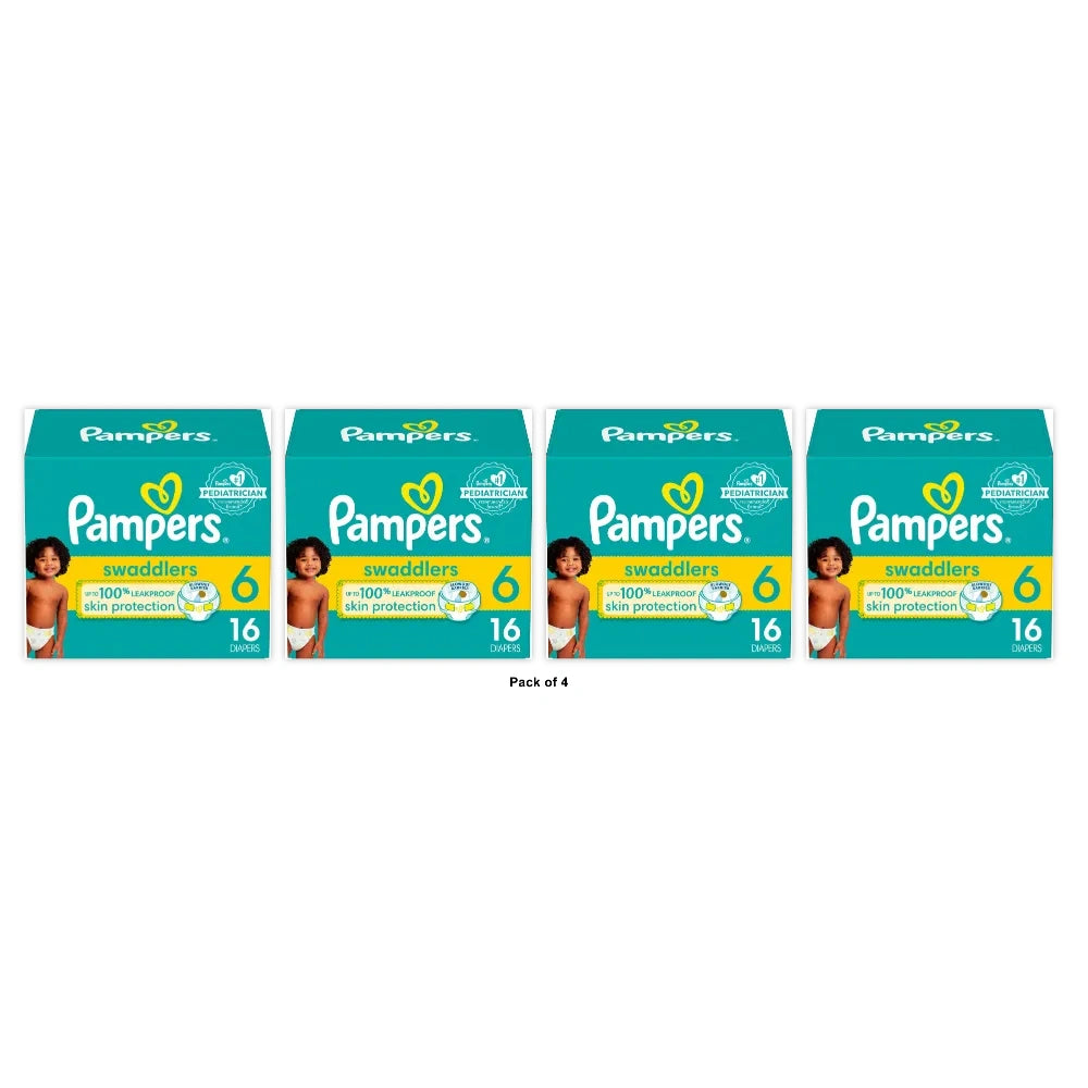 Pampers Swaddlers Diapers Size 6 (Pack of 4)