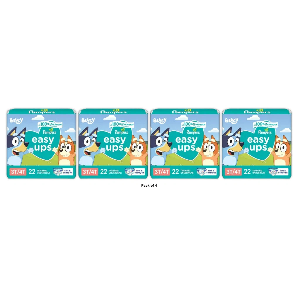 Pampers Easy Ups Bluey Training Underwear - Size 3T-4T - (Pack of 4)