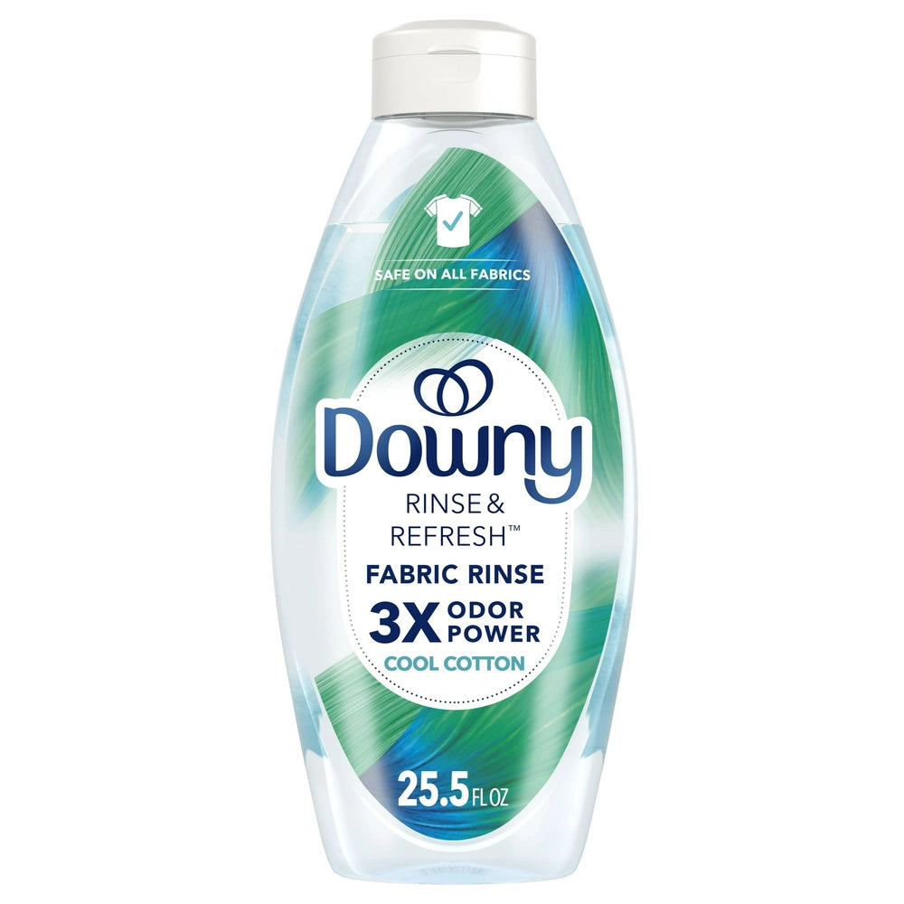 Downy Cool Cotton HE Compatible Rinse & Refresh Laundry Odor Remover and Fabric 25.5 fl oz(Pack of 4)