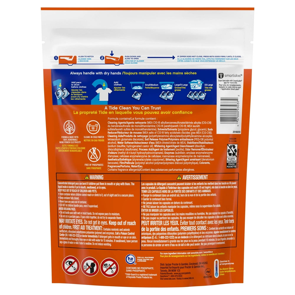Tide Pods Laundry Detergent Pacs - Original - 25/31ct 27.68 oz (Pack of 4)