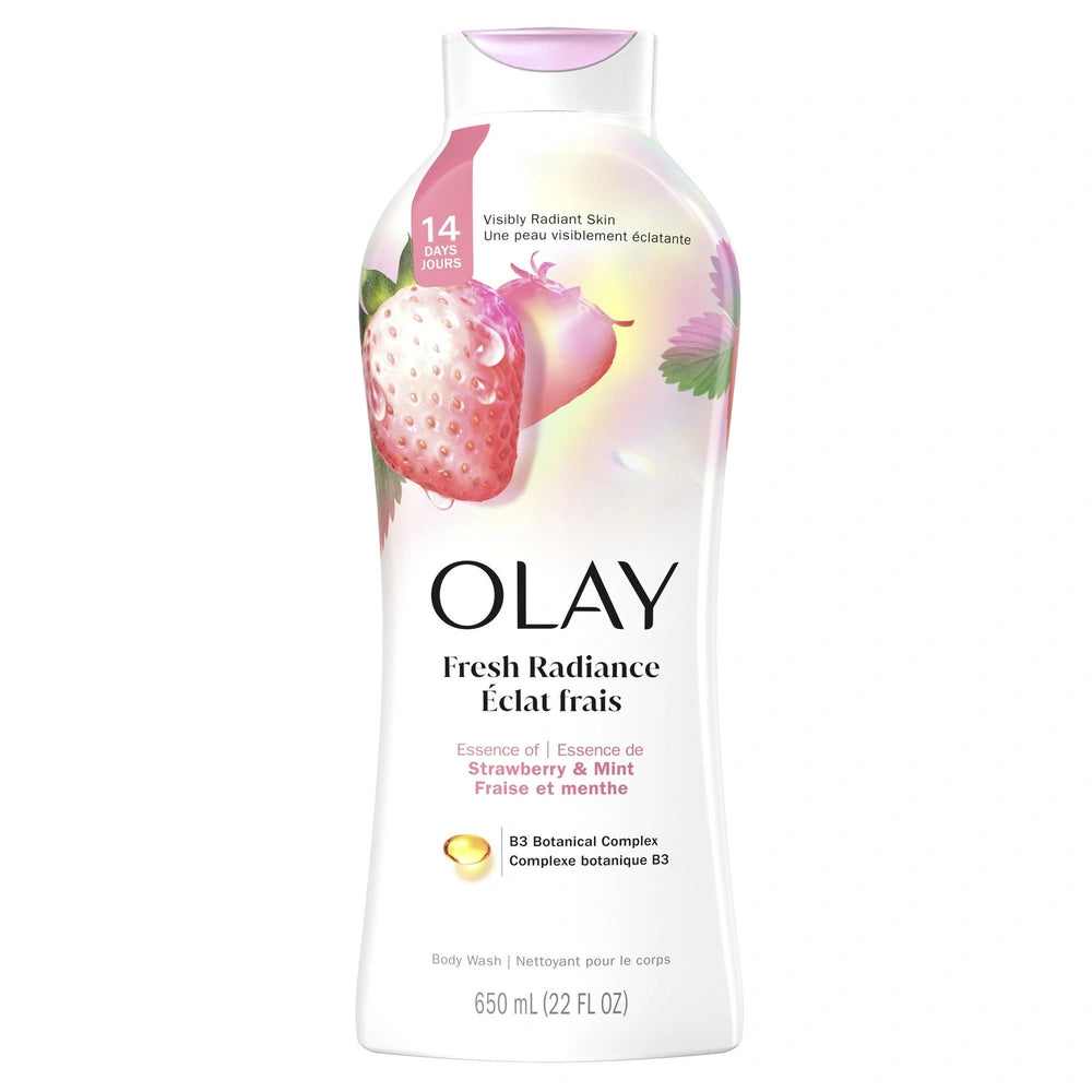 Olay Fresh Outlast Women s Body Wash White Strawberry & Mint 22 fl oz(Pack of 4)