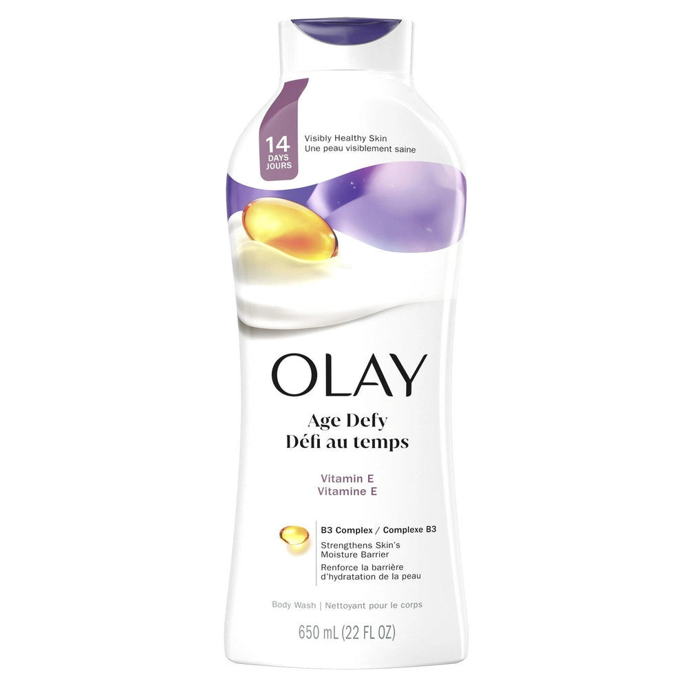 Olay Age Defying Body Wash for Women Vitamin E 22 fl oz (Pack of 4)
