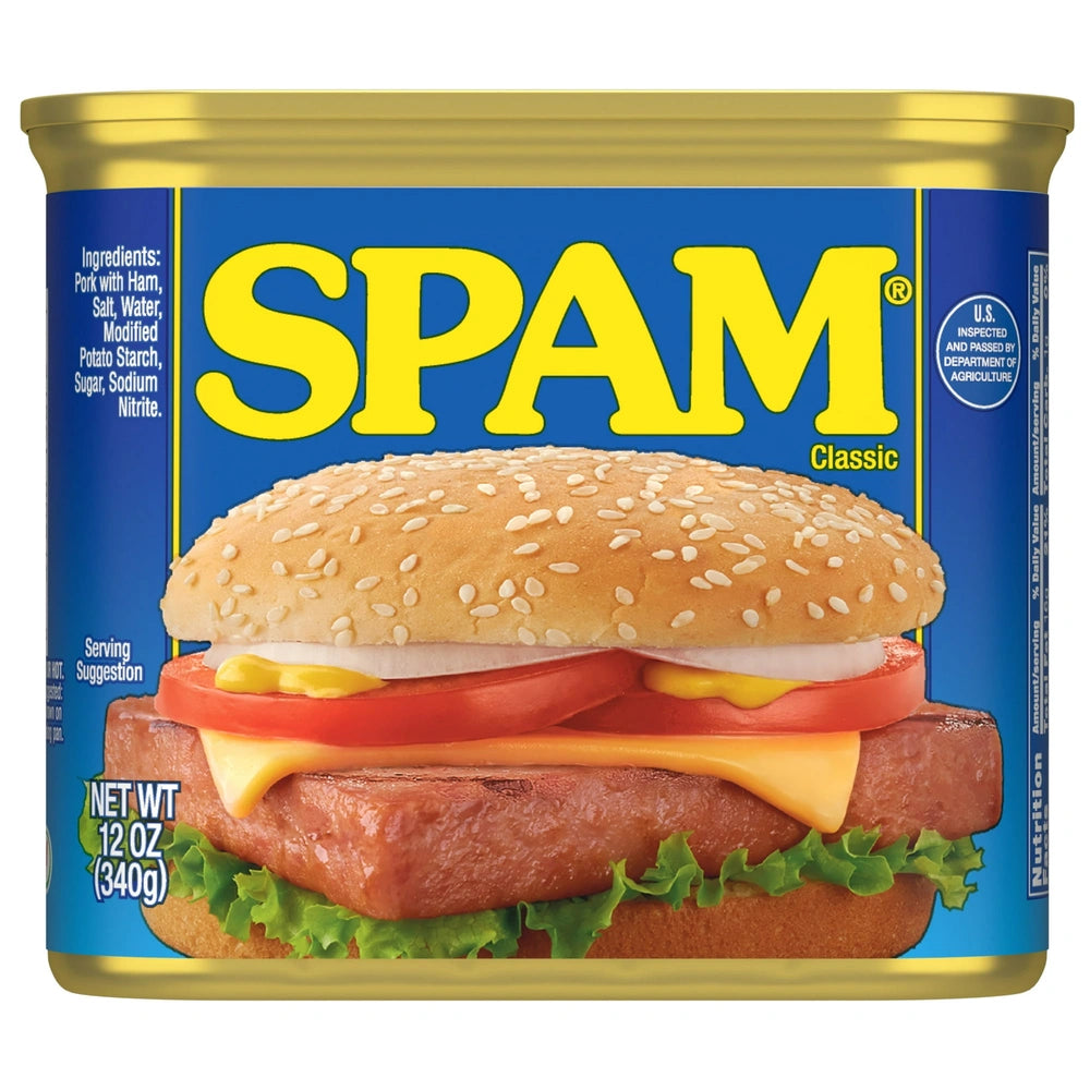 SPAM Classic Lunch Meat - 12 OZ (Pack of 12)