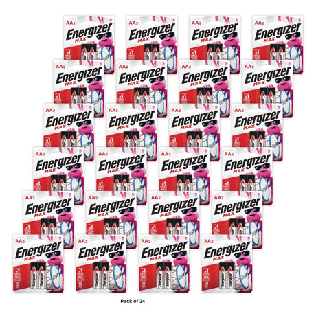 Energizer Alkaline Battery Size: AA - Pack of 2 (Pack of 24)
