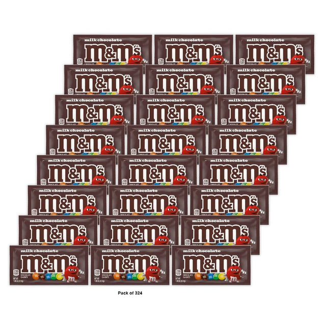M&M's - Chocolate Candies - Milk Chocolate 1.69 Oz (Pack of 324)