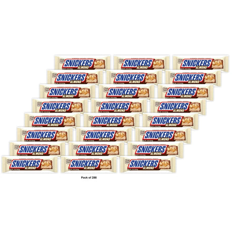 Snickers Milk Chocolate Caramel Almonds Nougat Candy Bar 1.76 Oz (Pack of 288)