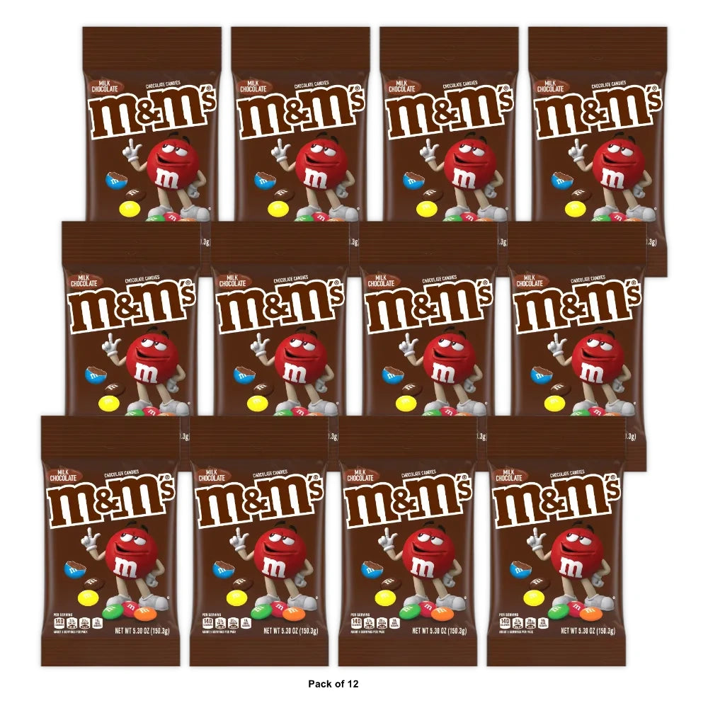 M&amp;M's Milk Chocolate - 5.3oz (Pack of 12)