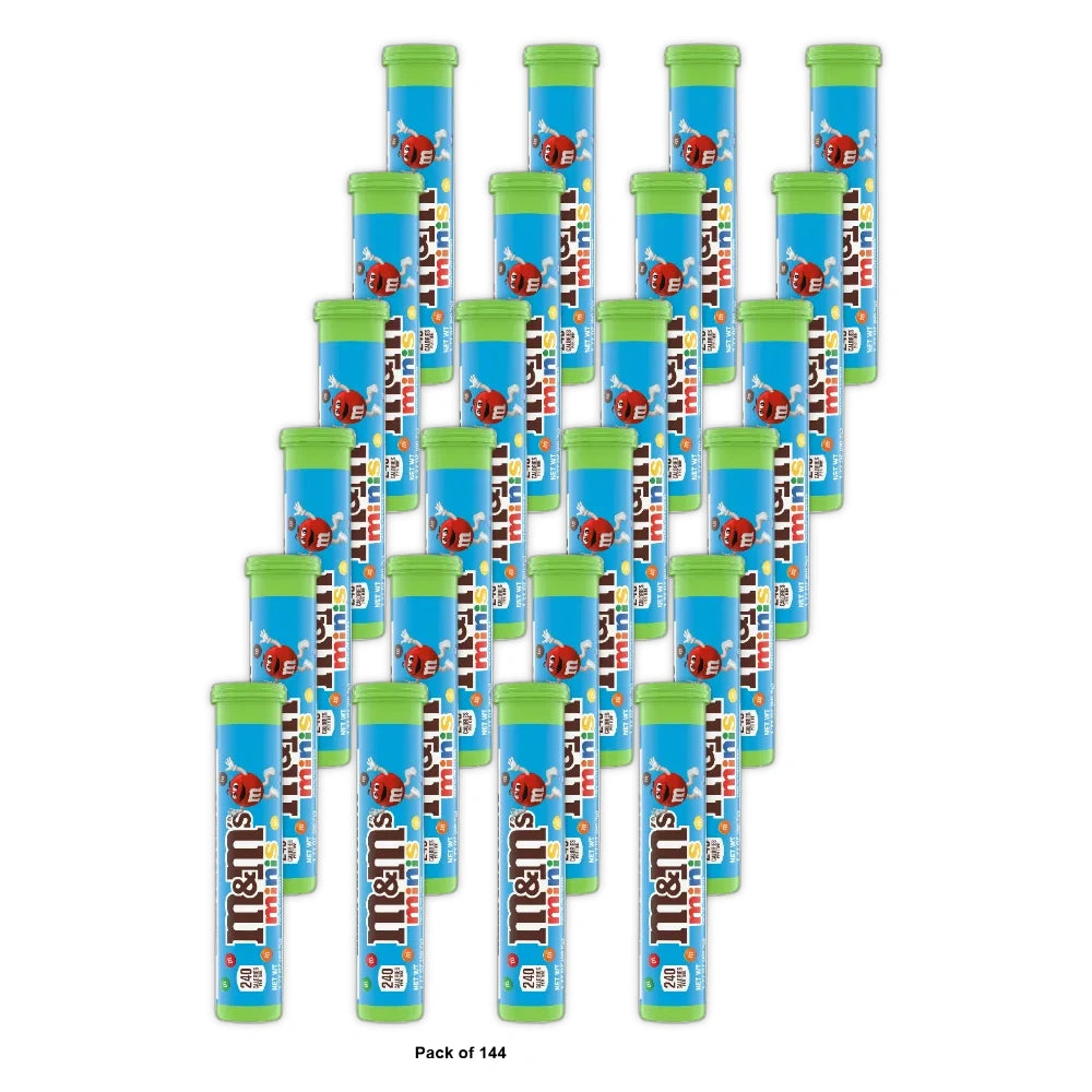 M&M's Milk Chocolate Minis - 1.77 Oz (Pack of 144)