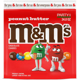 M&M s Peanut Butter Milk Chocolate Christmas Candy Party Size - 34 Bulk Bag (Pack of 6)