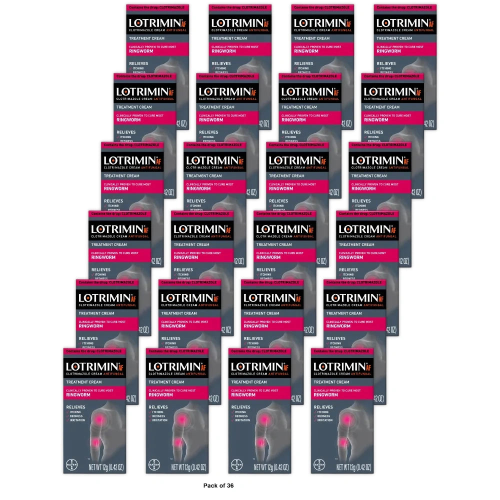 Lotrimin Antifungal Cream For Ringworm Care 0.42 Oz (Pack Of 36)