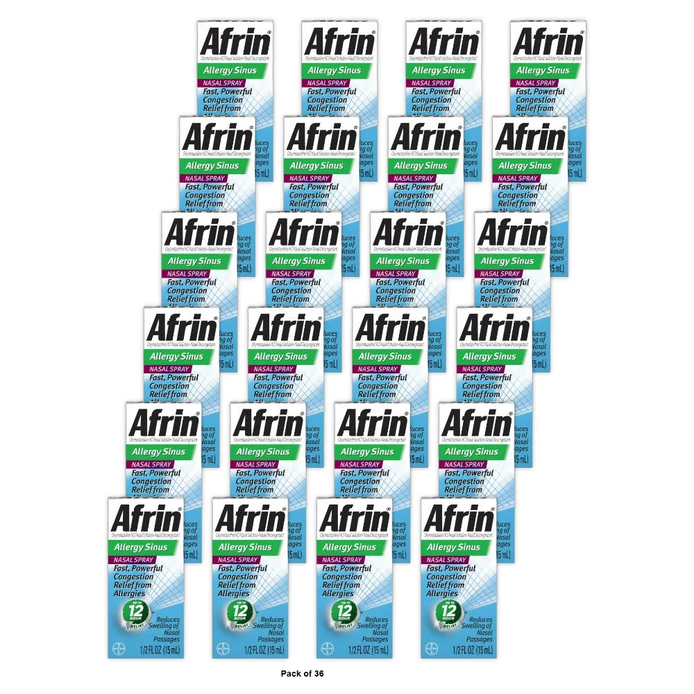 Afrin Allergy Sinus Spray - 0.5 fl Oz (Pack of 36)