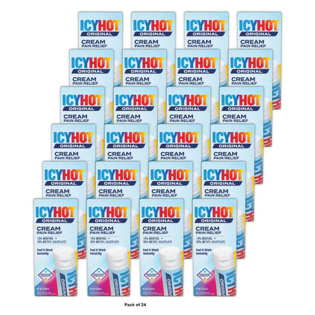Icy Hot Original Muscle & Joint Pain Relief Cream with Menthol 3 Oz (Pack of 24)