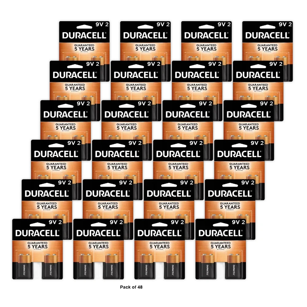 Alkaline Batteries, 9V, 2-Pk. -MN1604B2Z (Pack of 48)