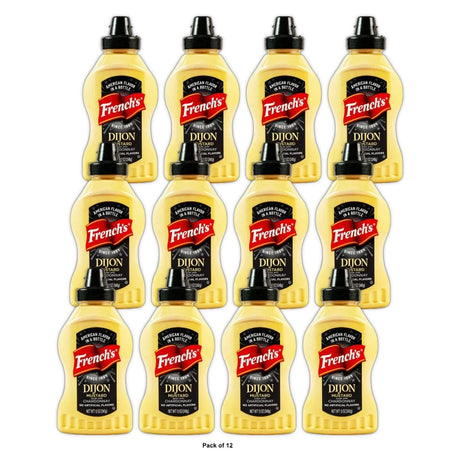 French s No Artificial Flavors Gluten Free Chardonnay Dijon Mustard Squeeze Bott 12 OZ (Pack of 12)