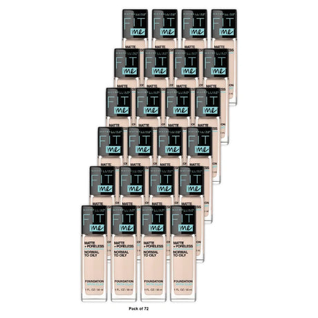 Maybelline Fit Me! Matte + Poreless Foundation, Natural Ivory, 1 fl Oz (Pack of 72)