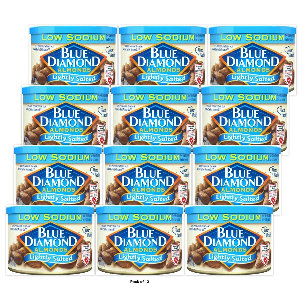 Blue Diamond Almonds Lightly Salted - 6 OZ(Pack of 12)