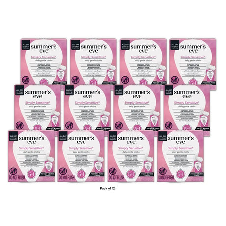 Summer's Eve Feminine Wipes, Simply Sensitive (Pack of 12)