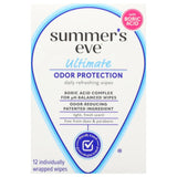 Summer's Eve Odor Relief with Boric Acid Feminine Wipes (Pack of 12)