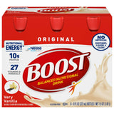 BOOST Original Balanced Nutritional Drink Very Vanilla 10 g Protein 6 - 8 fl OZ (Pack of 4)