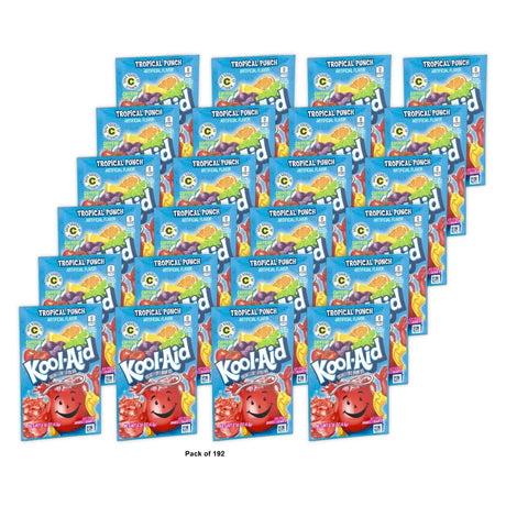 Kool-Aid - Unsweetened Soft Drink Mix - Tropical Punch 0.16 Oz (Pack of 192)