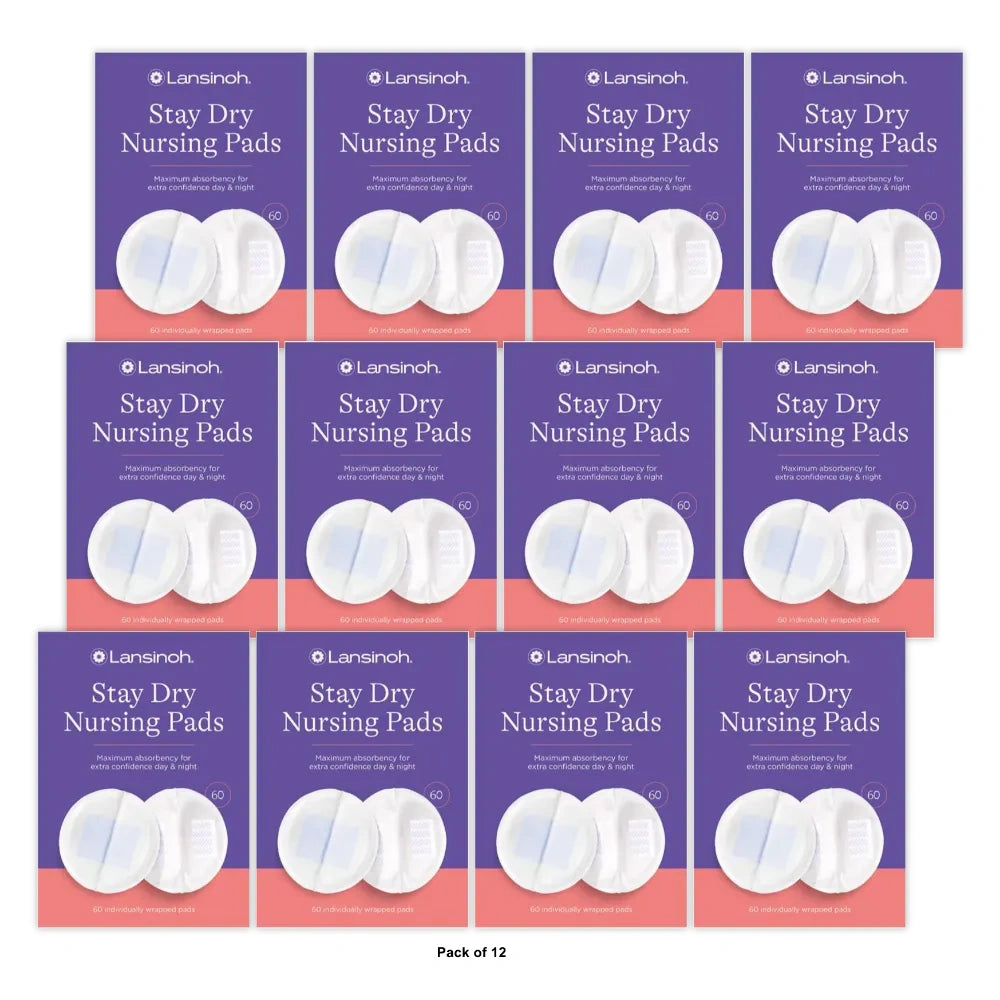 Lansinoh 20265 Disposable Nursing Pads, 60-Count Boxes (Pack of 12)