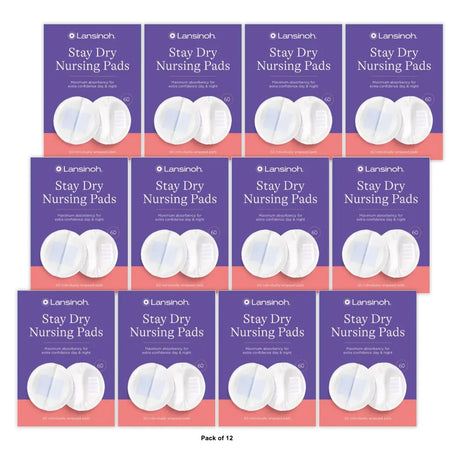 Lansinoh 20265 Disposable Nursing Pads, 60-Count Boxes (Pack of 12)
