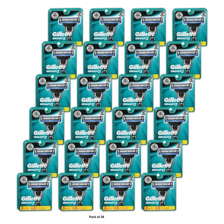 Gillette Mach3 Razor Blade Refill Manual Razor Men 8 count (Pack of 36)