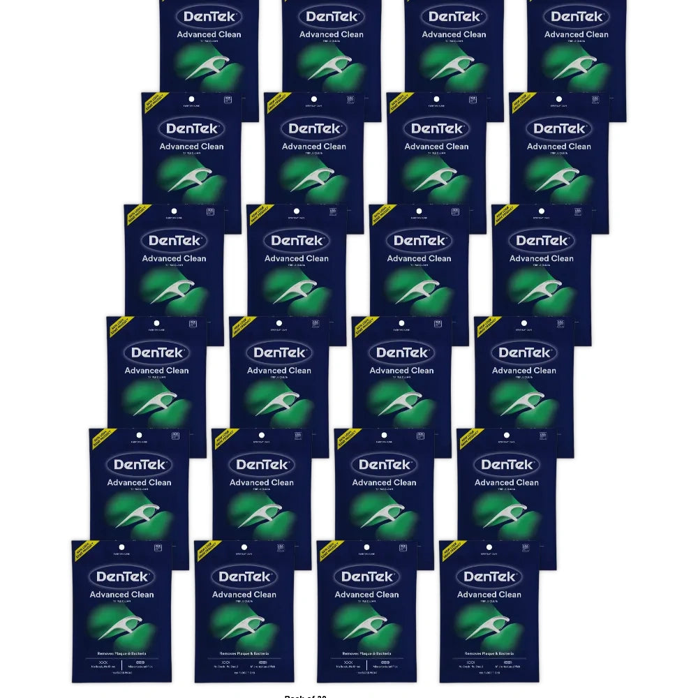 DenTek Flossers Advanced Clean Dental Floss Picks No Break & No Shred Floss 150ct (Pack of 30)