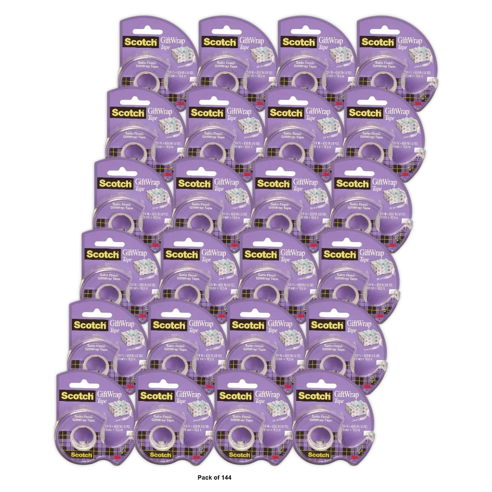 Scotch Gift Wrap Tape-.75"X650 (Pack of 144)
