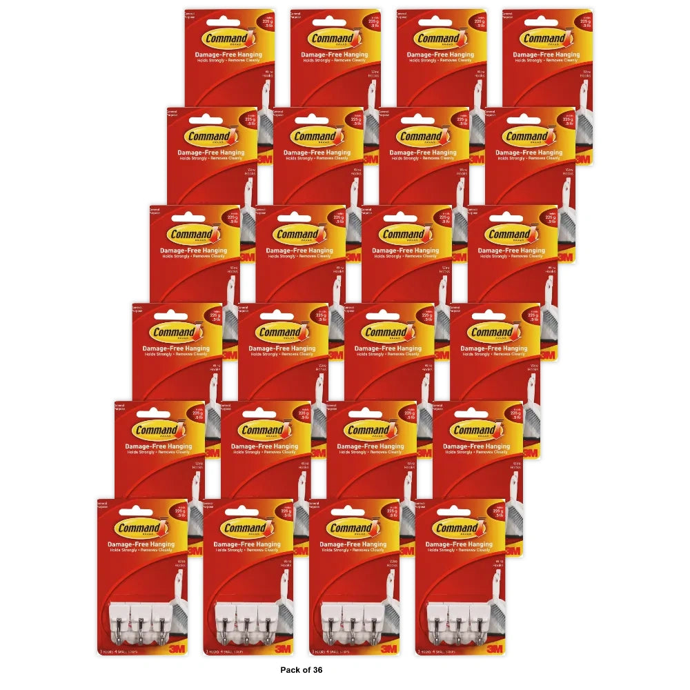3M - Command Strips Utensil Hooks 3.00 ct (Pack of 36)