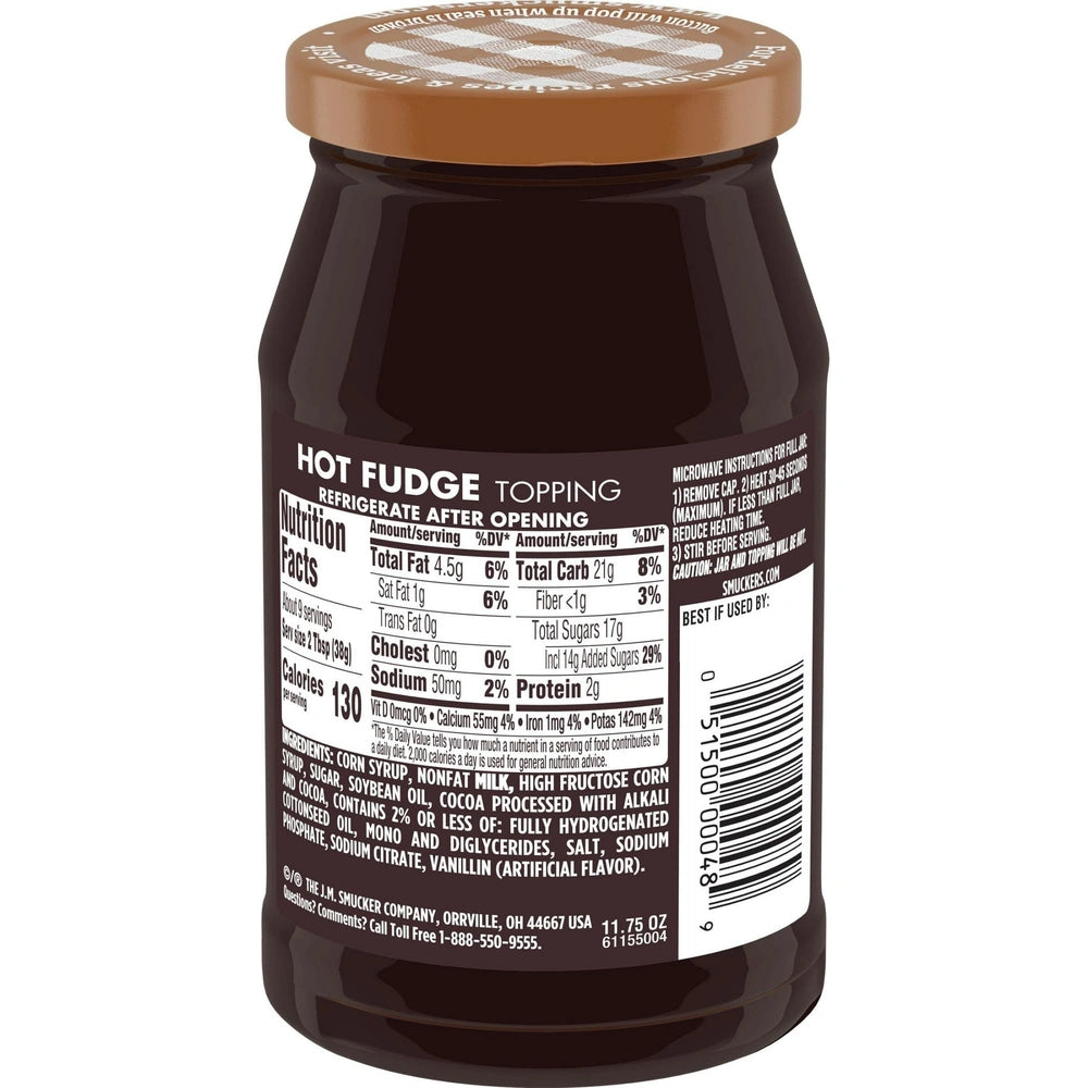 Smucker s Hot Fudge Topping 11.75 OZ (Pack of 12)
