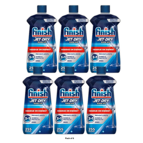 Finish Jet-Dry Rinse Aid, Dishwasher Rinse Agent and Drying Agent, 23 fl Oz (Pack of 6)