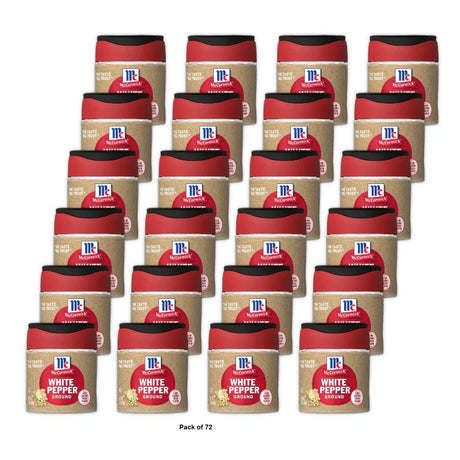 McCormick All Natural Kosher Ground White Pepper Bottle 1 Oz (Pack of 72)
