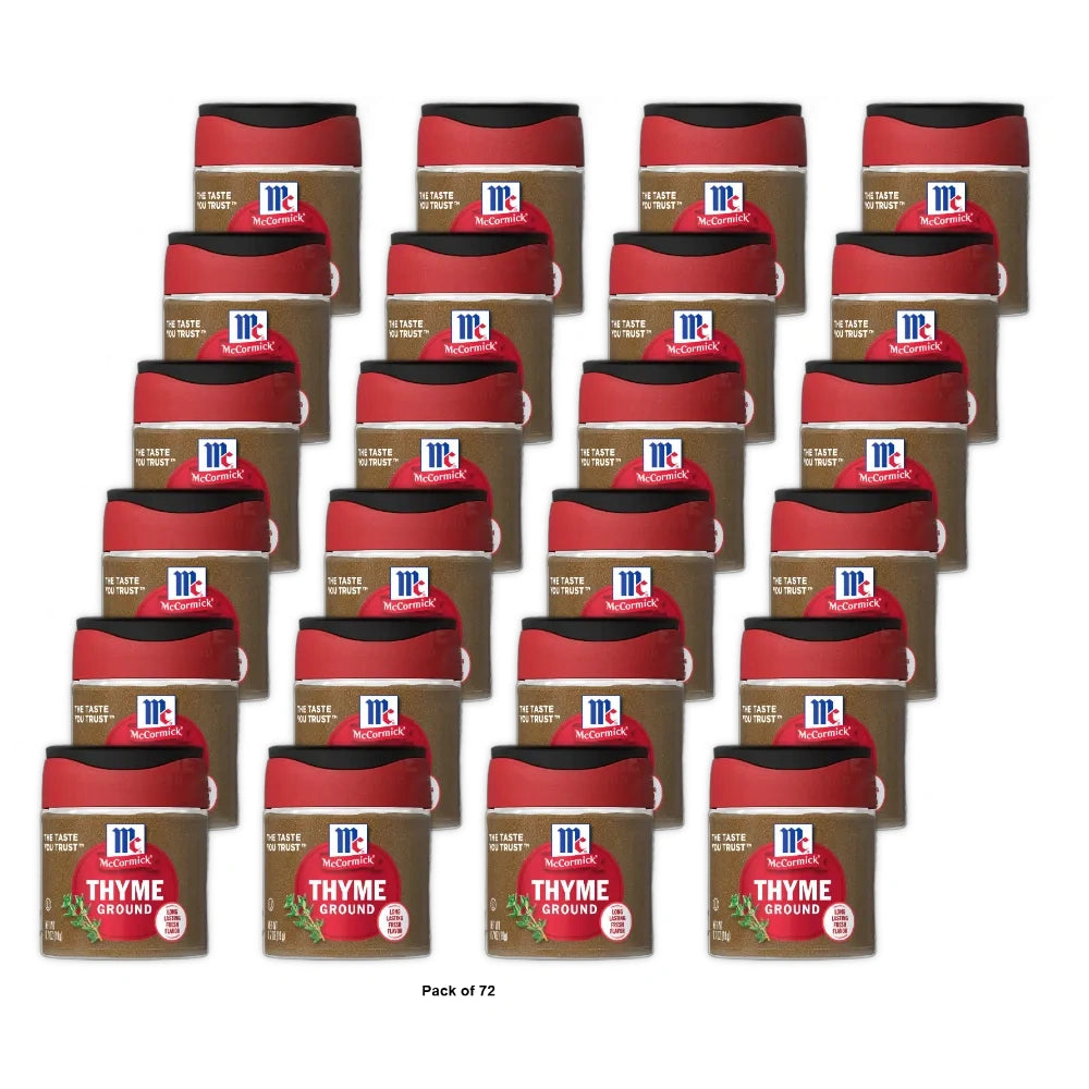 McCormick Kosher Ground Thyme Bottle 0.7 Oz (Pack of 72)