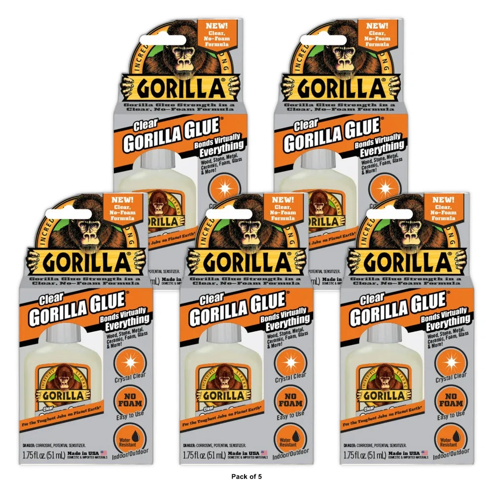 Clear Gorilla Glue 1.75 Oz(Pack Of 5)