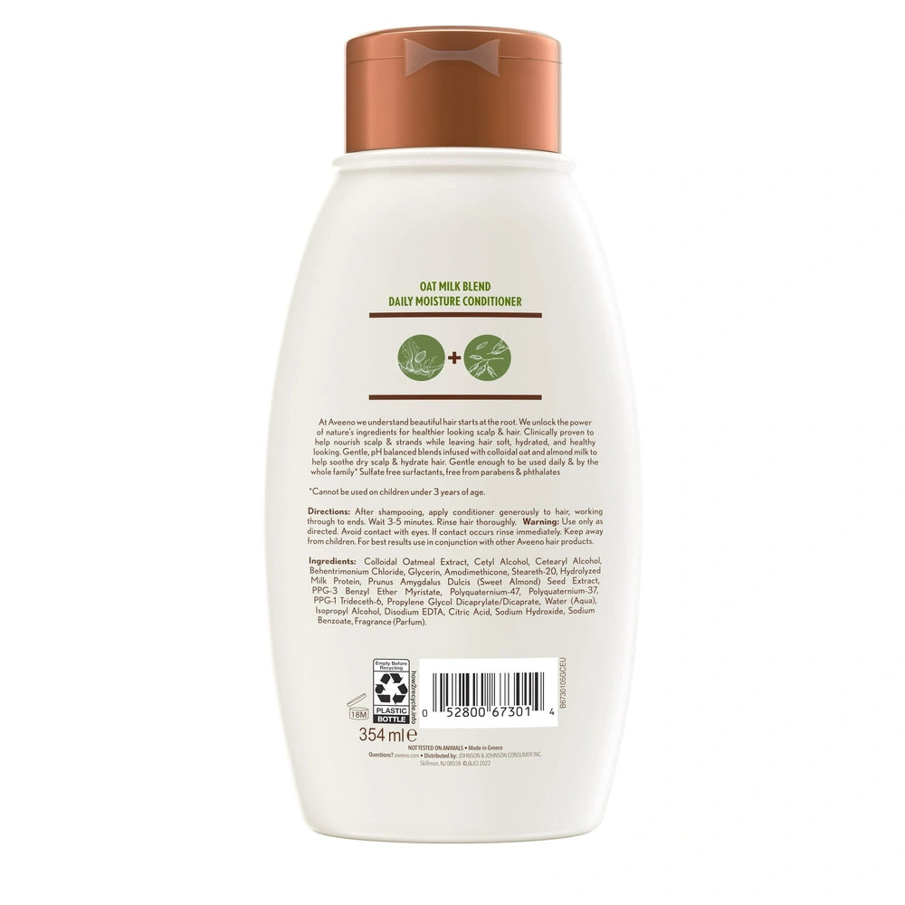 Aveeno Scalp Soothing Oat Milk Blend Conditioner Moisturizing Daily Hair Conditi 12 fl oz(Pack of 4)