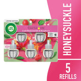 Air Wick Scented Oil Refill Lush - Honeysuckle and Raspberry - 3.38 fl (Pack of 5)