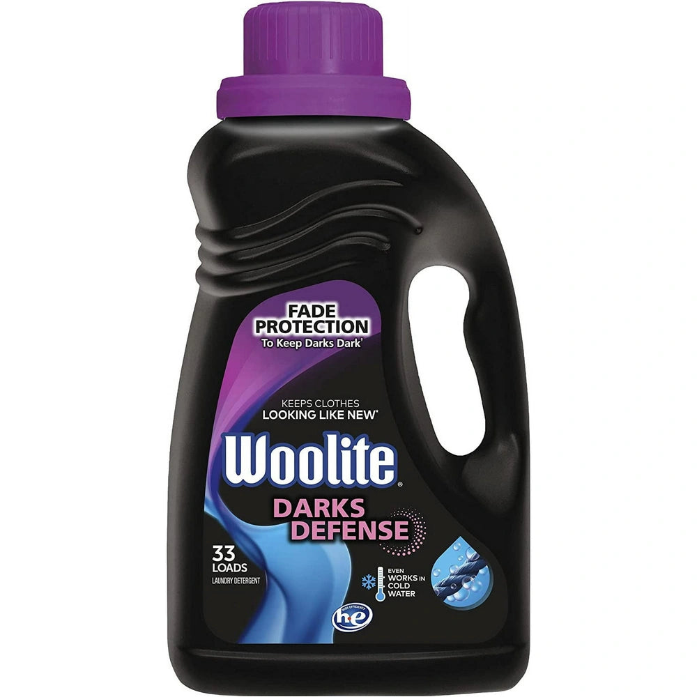 Woolite All Darks 33 Loads Liquid Laundry Detergent Dark &amp; Black clothing 50 oz (Pack of 6)
