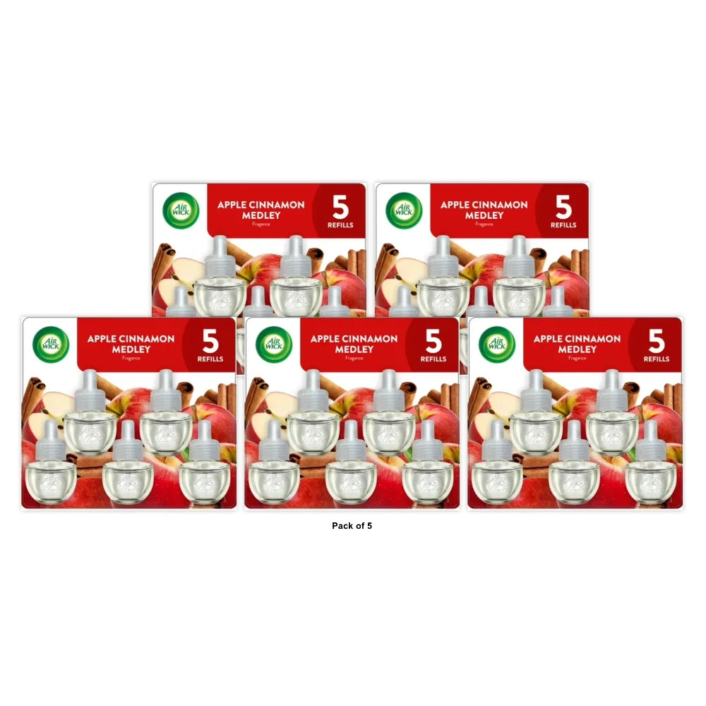 Air Wick Scented Oil - Apple Cinnamon Medley - 4 OZ(Pack of 5)