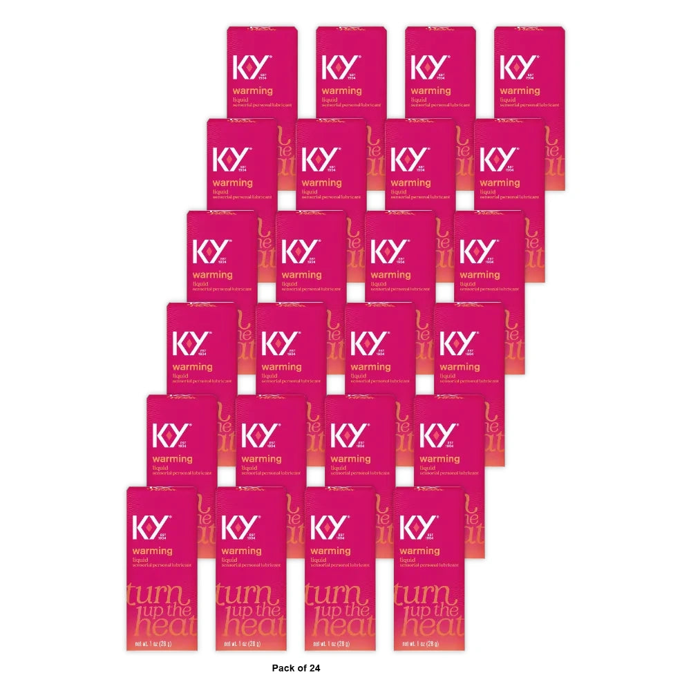 K-Y Warming Liquid Lube Sensorial Personal Lubricant Glycerin Based Formula S 1 Oz (Pack of 24)