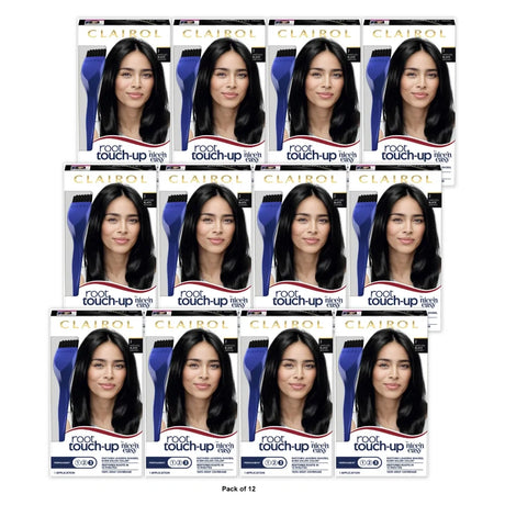 Clairol Root Touch-Up Permanent Hair Color - 2 Black Hair Dye Kit (Pack of 12)