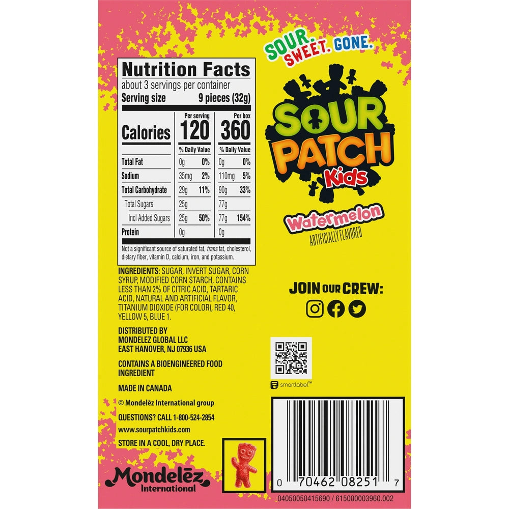 Sour Patch Watermelon, Boxes 3.5 oz (Pack of 12)