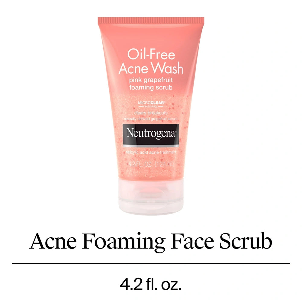 Neutrogena Oil-Free Acne Wash Pink Grapefruit Facial Scrub 4.2 fl. oz (Pack of 12)
