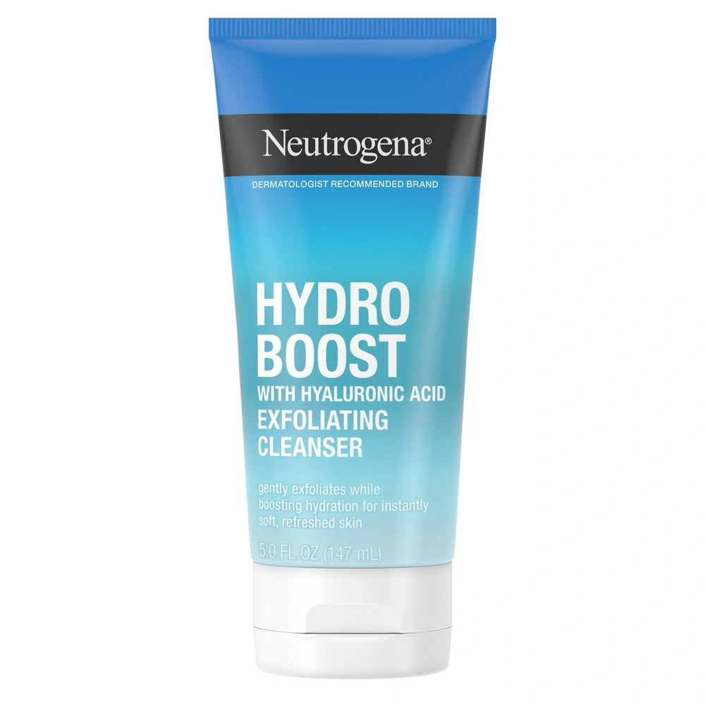 Neutrogena Hydro Boost Gentle Exfoliating Facial Cleanser with Hyaluronic Acid,5 oz (Pack of 12)