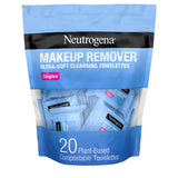 Neutrogena Facial Cleansing Makeup Remover Wipes Singles - 20ct (Pack of 6)