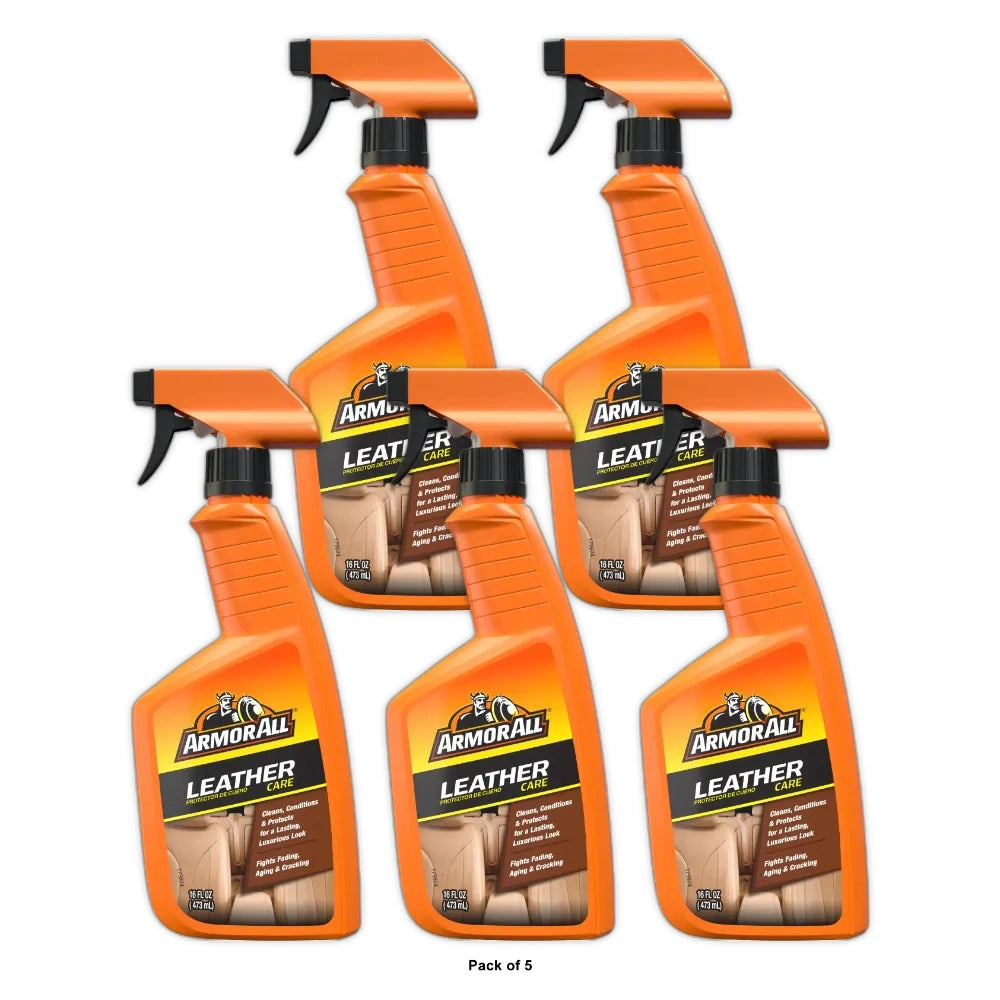 Armor All 16 Leather Care Automotive Protector: Vehicle Leather Conditioner & 16 FL OZ (Pack of 5)