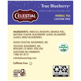 Celestial Seasonings True Blueberry Caffeine-Free Herbal Tea Bags 1.6 Oz (Pack Of 6)