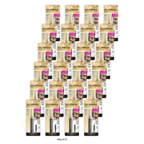 LOreal Voluminous Full Definition Volume Building Eye Mascara Blackest Black 0.96 Oz (Pack of 72)