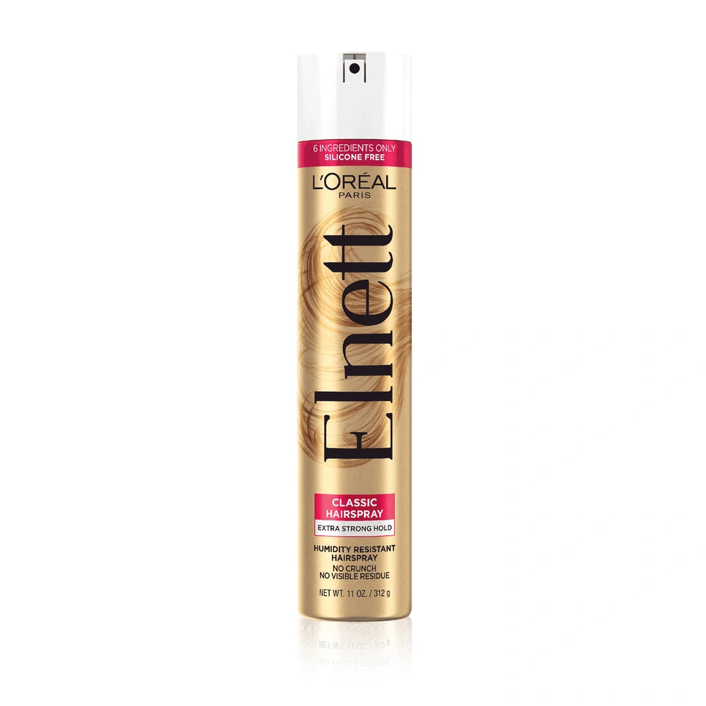 L'Oreal Paris Elnett Satin Extra Strong Hold Hairspray - Color Treated Hair 11 oz (Pack of 6)